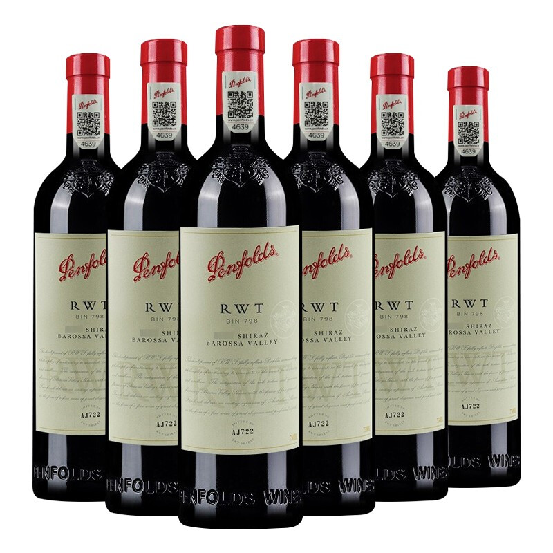 2033.Penfolds奔富RWT798干红葡萄酒,商城价7188.00,TJL 奔富（Penfolds）BIN系列红酒 澳洲原瓶进口干红葡萄酒 装奔富798rwt  14.5%VOL  750ml6支